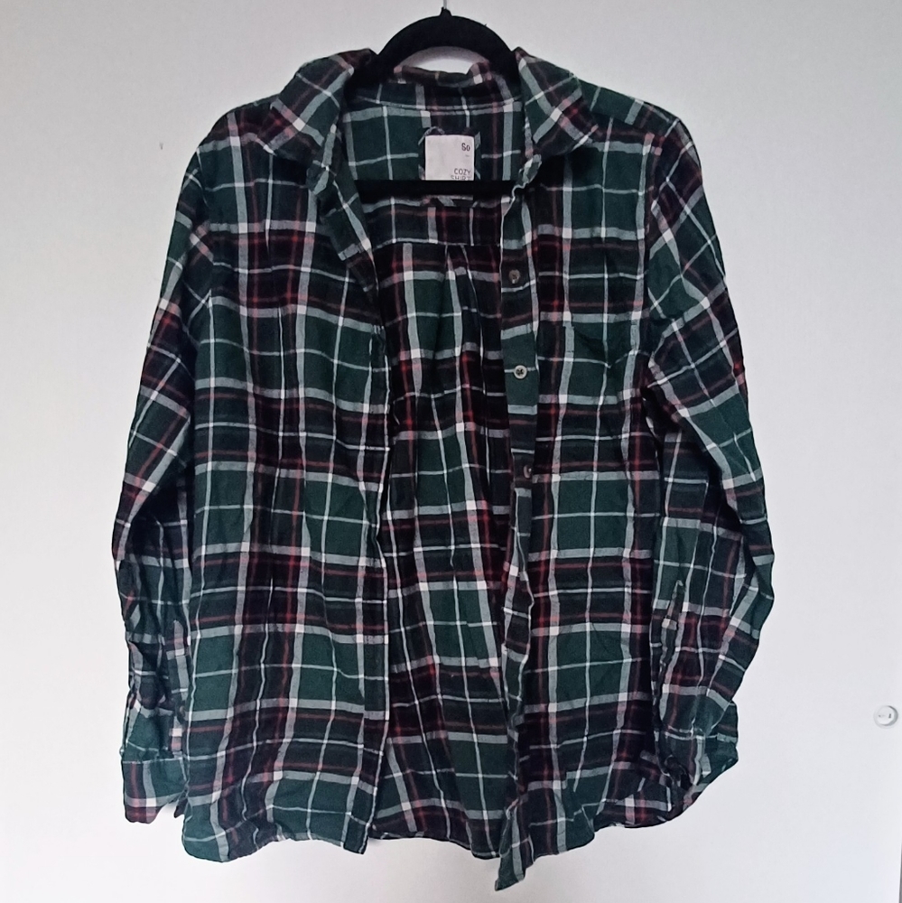 SO Green Plaid Flannel